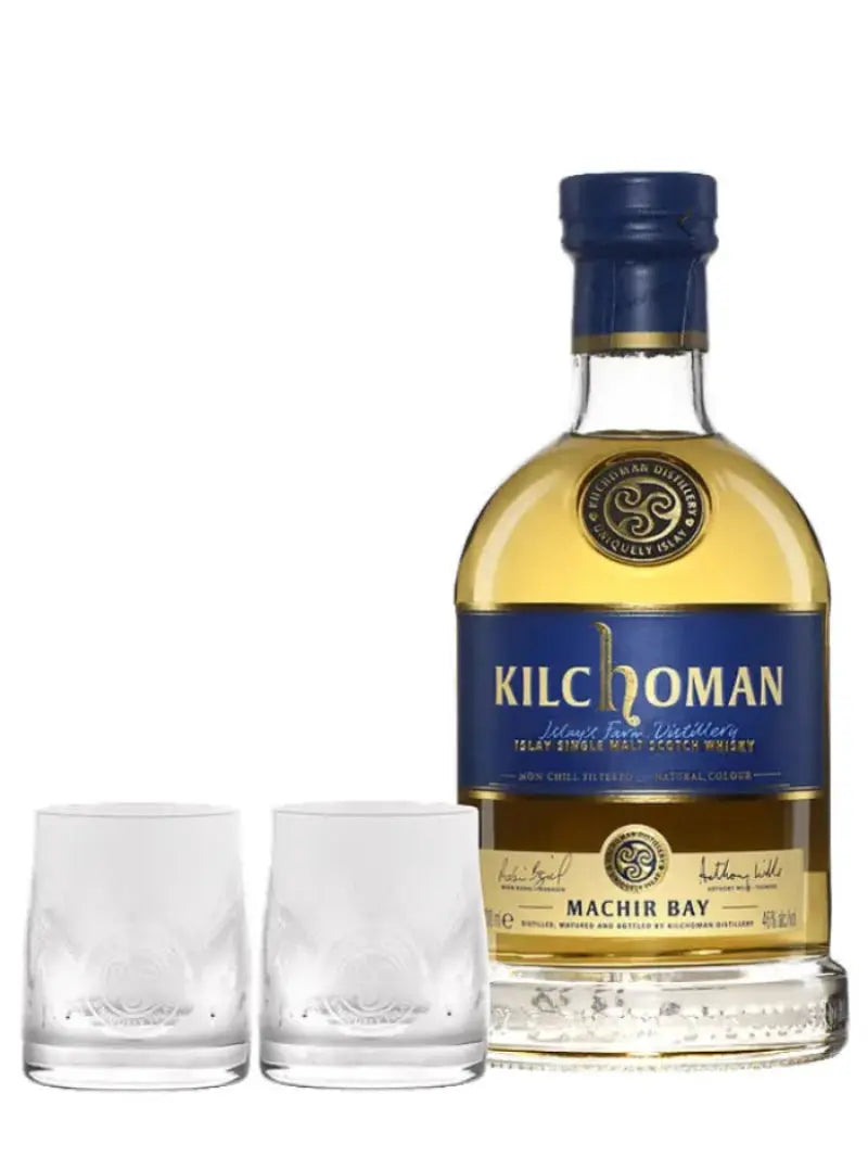 Coffret Kilchoman Machir Bay + 2 verres 70CL 46 ° Les 2 cavistes