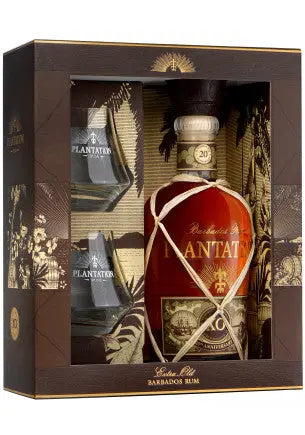 Coffret Plantation Rum XO 20th Anniversary + 2 verres 70cl 40% Plantation