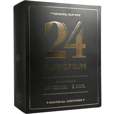 Calendrier de l'Avent Rhum – Coffret Rhum 24 Days of Rum Black Edition Les 2 cavistes