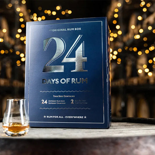 Calendrier de l'Avent Rhum – Coffret Rhum 24 Days of Rum Blue Edition Les 2 cavistes