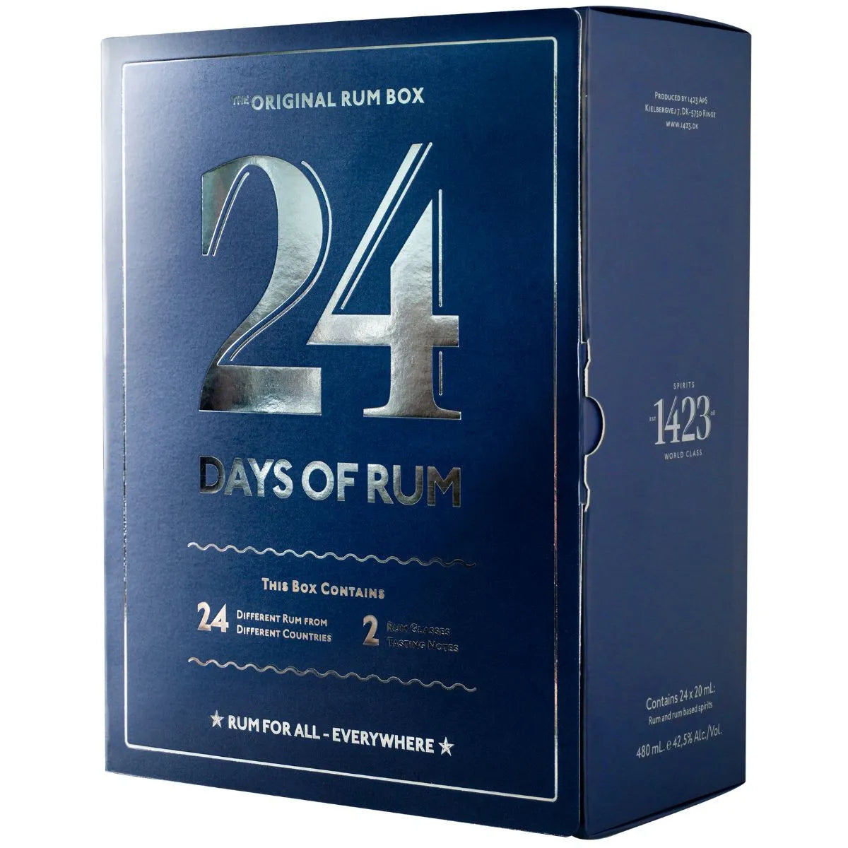Calendrier de l'Avent Rhum – Coffret Rhum 24 Days of Rum Blue Edition Les 2 cavistes