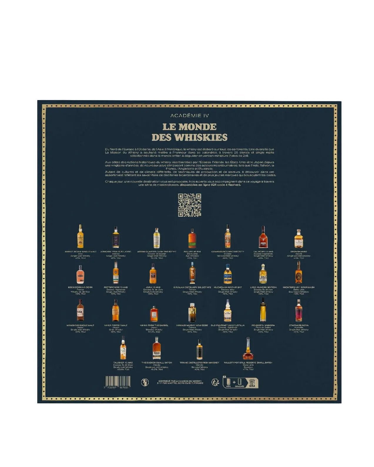 Calendrier de l'Avent Whisky 2025 Le Monde des Whiskies Les 2 cavistes