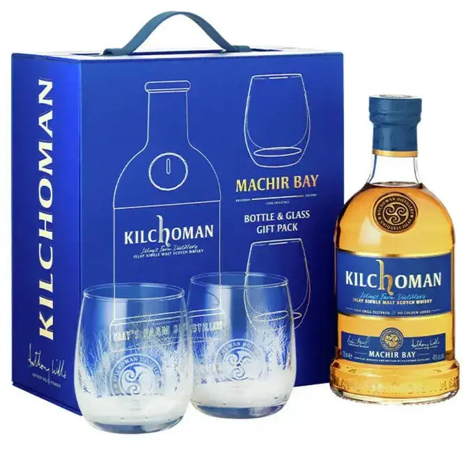 Coffret Kilchoman Machir Bay + 2 verres 70CL 46 ° Les 2 cavistes