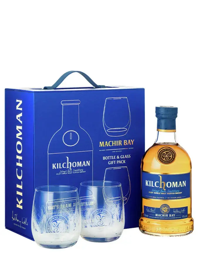 Coffret Kilchoman Machir Bay + 2 verres 70CL 46 ° Les 2 cavistes