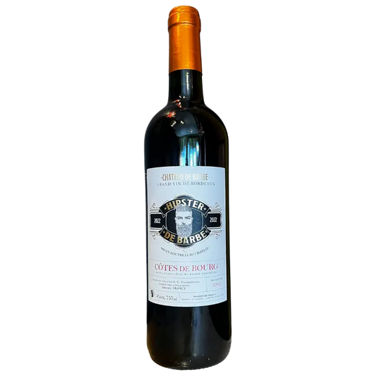 Bouteille de Côtes de Bourg Rouge 2023, Hipster du Château de Barbe - Les 2 cavistes