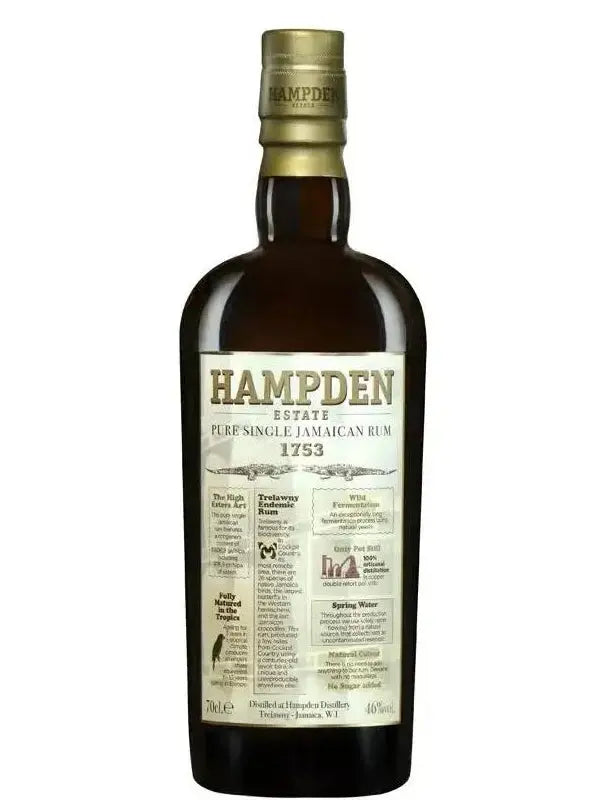 Rhum Hampden 1753 Jamaïque 45% 70cl